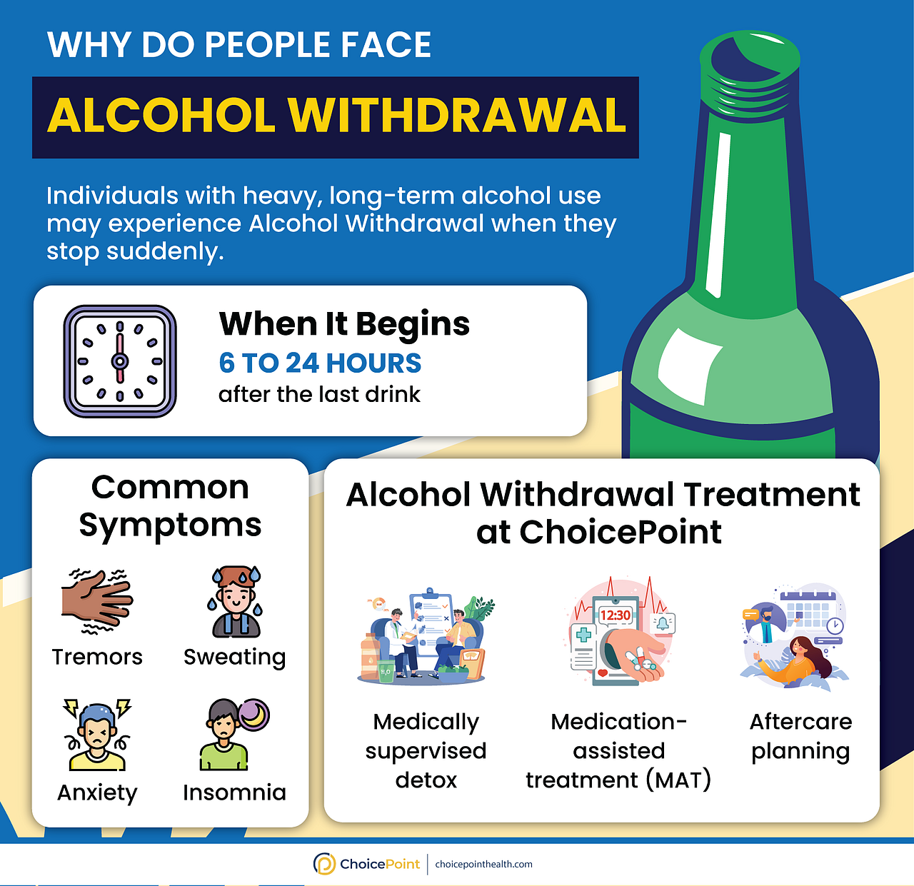 What causes alcohol withdrawal?